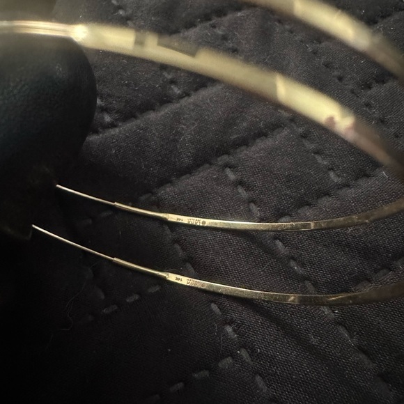 Lana Flat Magic 14k Hoops Women's Earrings. - Picture 4 of 7